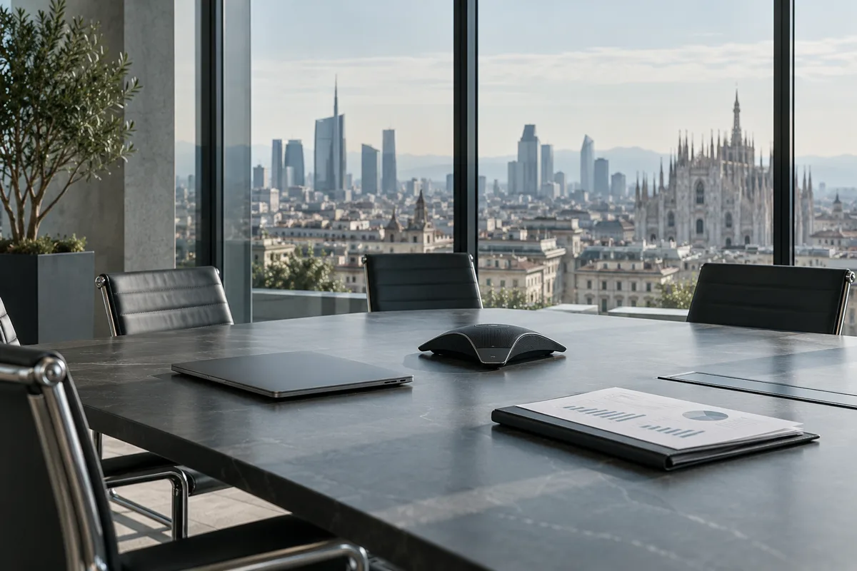 Sala riunioni di un ufficio finanziario